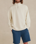 Cliffside (Parchment) Heavyweight Organic French Terry Quarter Zip