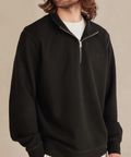 Cliffside (Black) Heavyweight Organic French Terry Quarter Zip