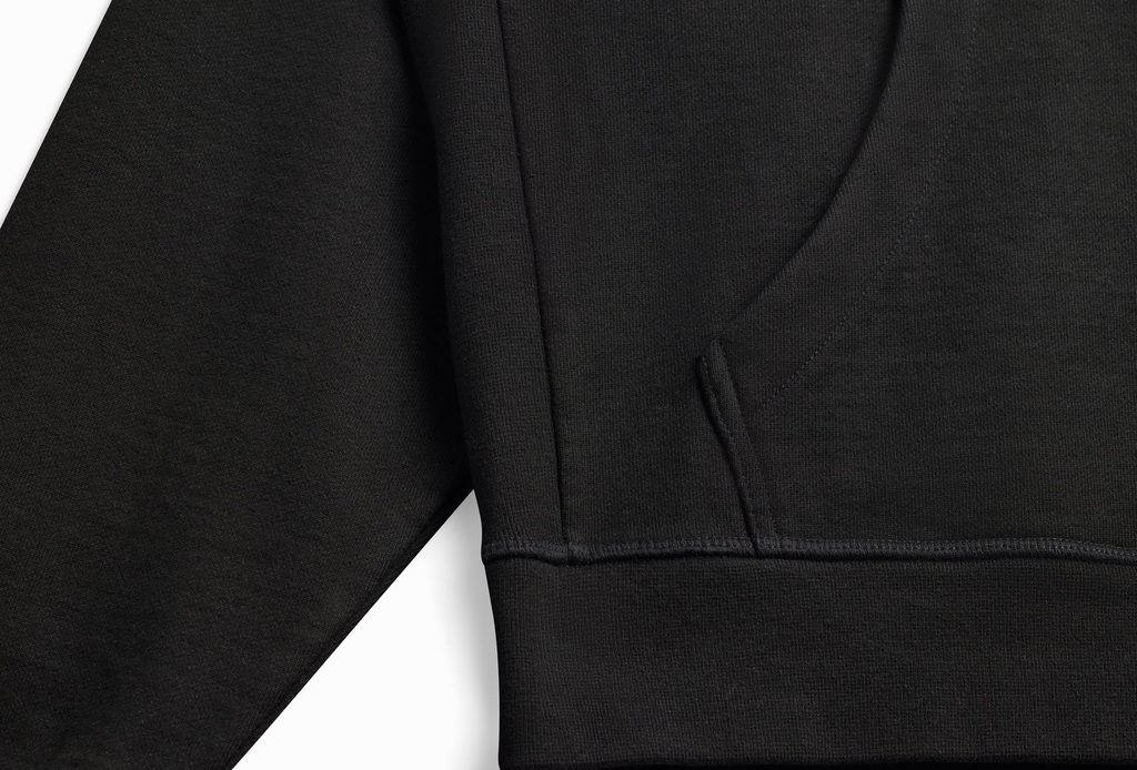 Main Mast (Black) Heavyweight Organic French Terry Hood