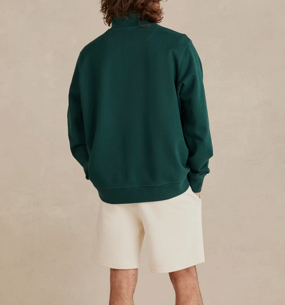 Cliffside (Pine) Heavyweight Organic French Terry Quarter Zip