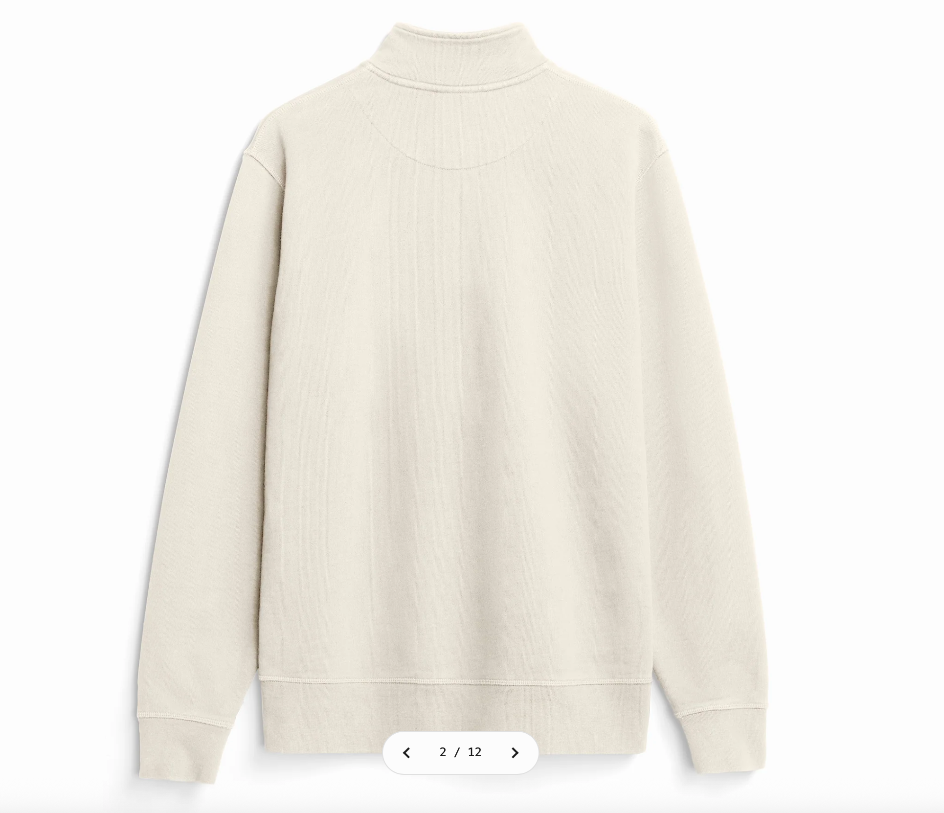 Cliffside (Parchment) Heavyweight Organic French Terry Quarter Zip