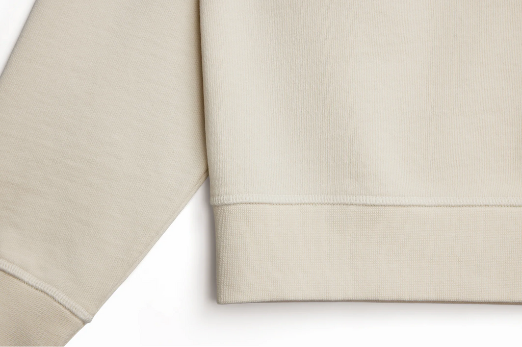 Cliffside (Parchment) Heavyweight Organic French Terry Quarter Zip