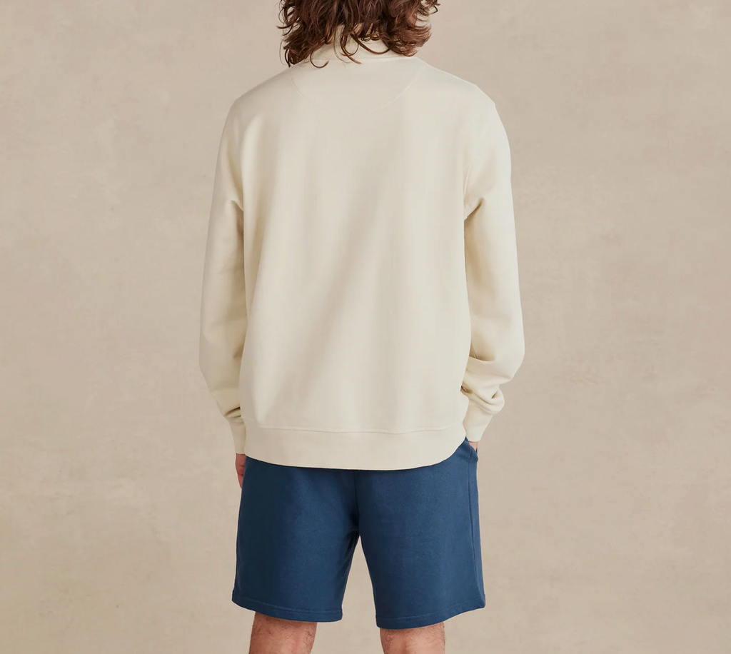 Cliffside (Parchment) Heavyweight Organic French Terry Quarter Zip