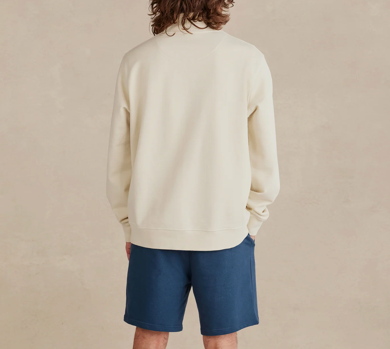 Cliffside (Parchment) Heavyweight Organic French Terry Quarter Zip