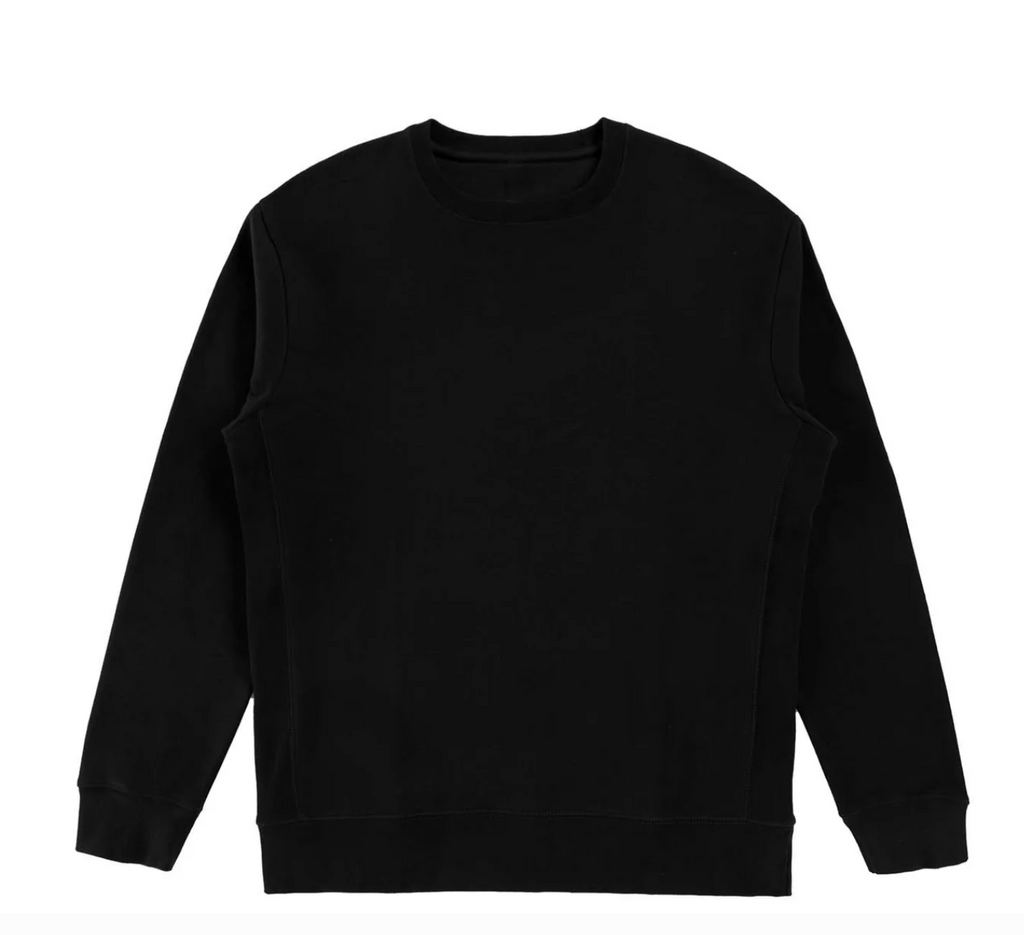 Wayfarer (Black)  Heavyweight Organic Brushed Crew