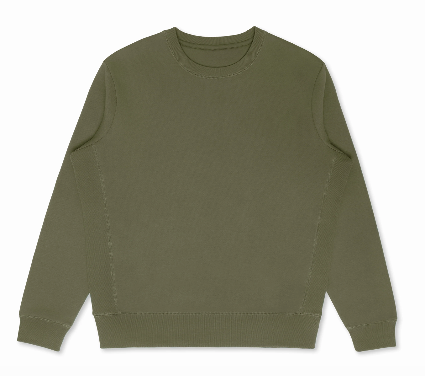 Wayfarer (Military Olive)  Heavyweight Organic Brushed Crew