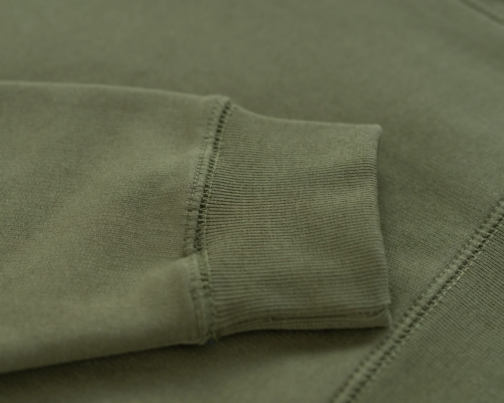 Wayfarer (Military Olive)  Heavyweight Organic Brushed Crew