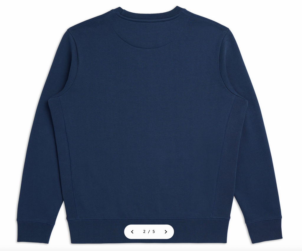 Wayfarer (Ocean Blue)  Heavyweight Organic Brushed Crew