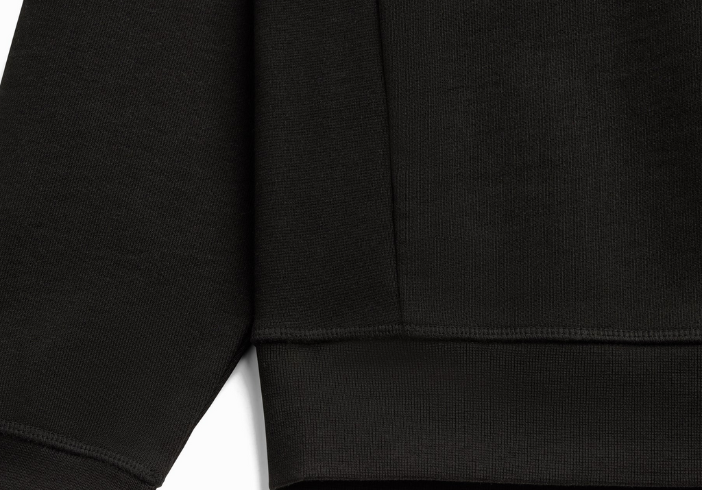 Wharf (Black) Ultra Heavyweight Organic French Terry Crew