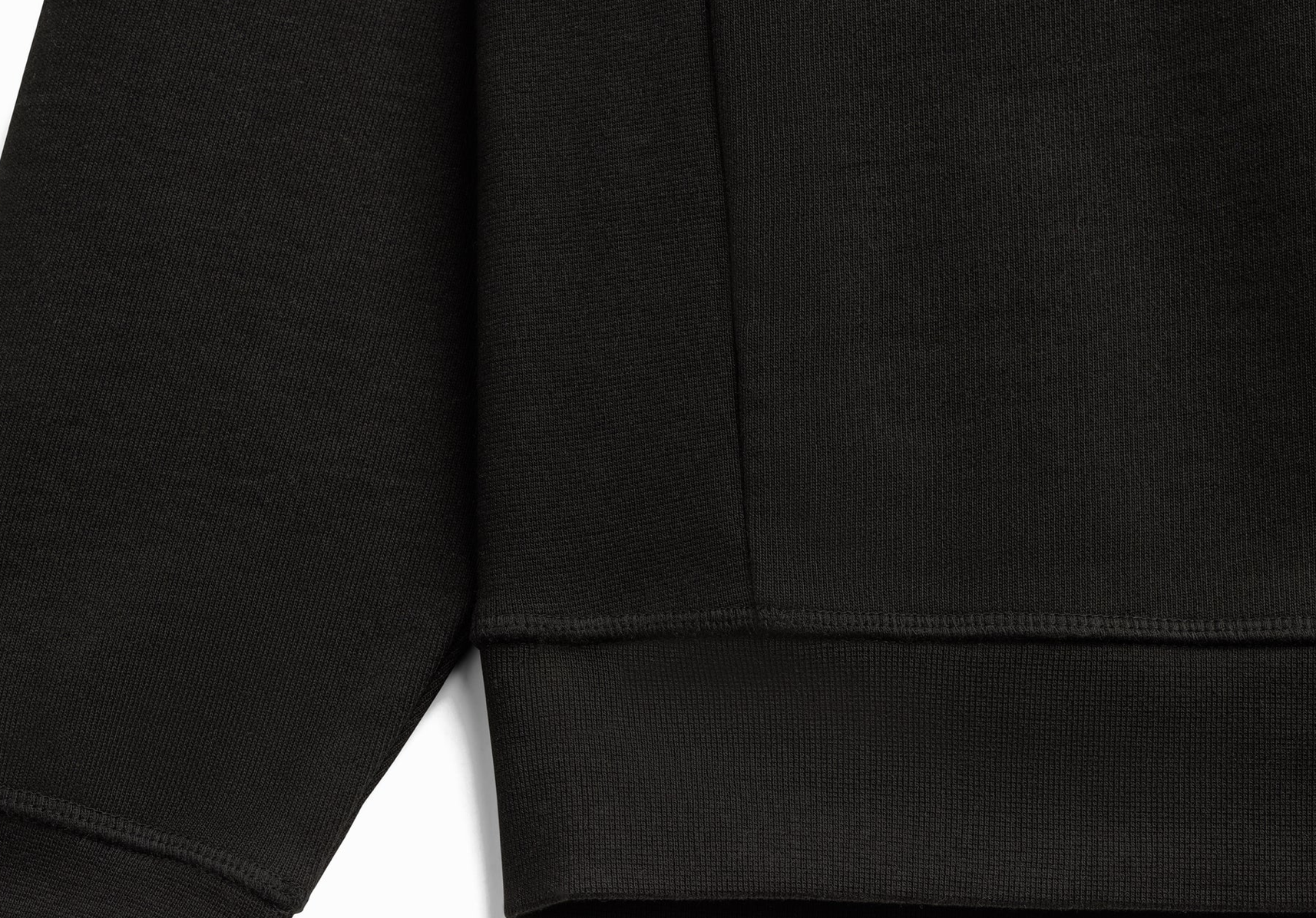 Wharf (Black) Ultra Heavyweight Organic French Terry Crew