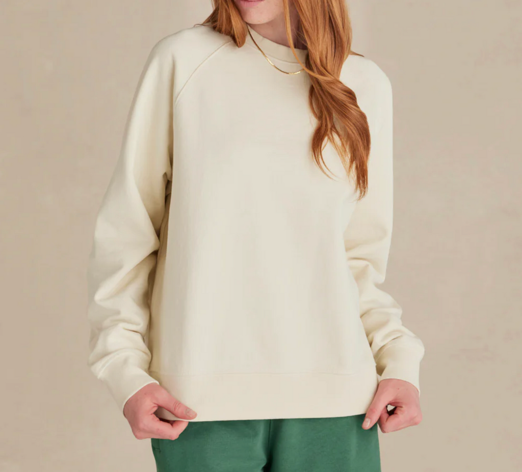 Wharf (Parchment) Ultra Heavyweight Organic French Terry Crew