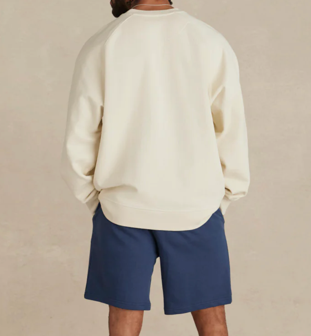 Wharf (Parchment) Ultra Heavyweight Organic French Terry Crew