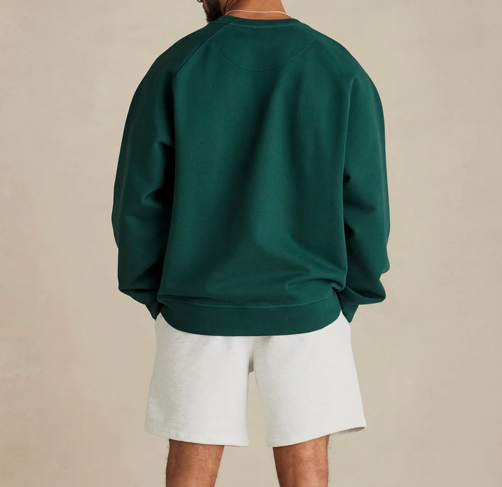 Wharf (Pine) Ultra Heavyweight Organic French Terry Crew