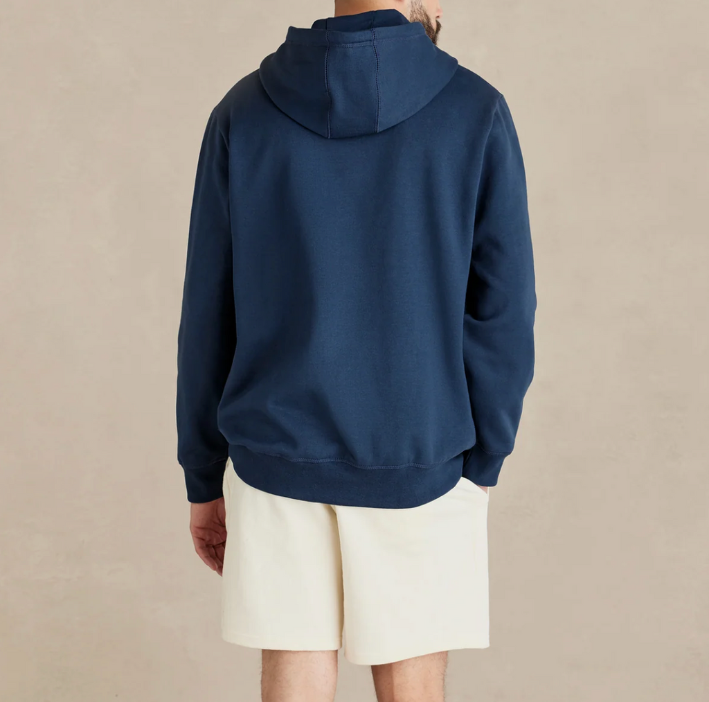 Trailblazer (Ocean Navy) Heavyweight Organic Brushed Hood