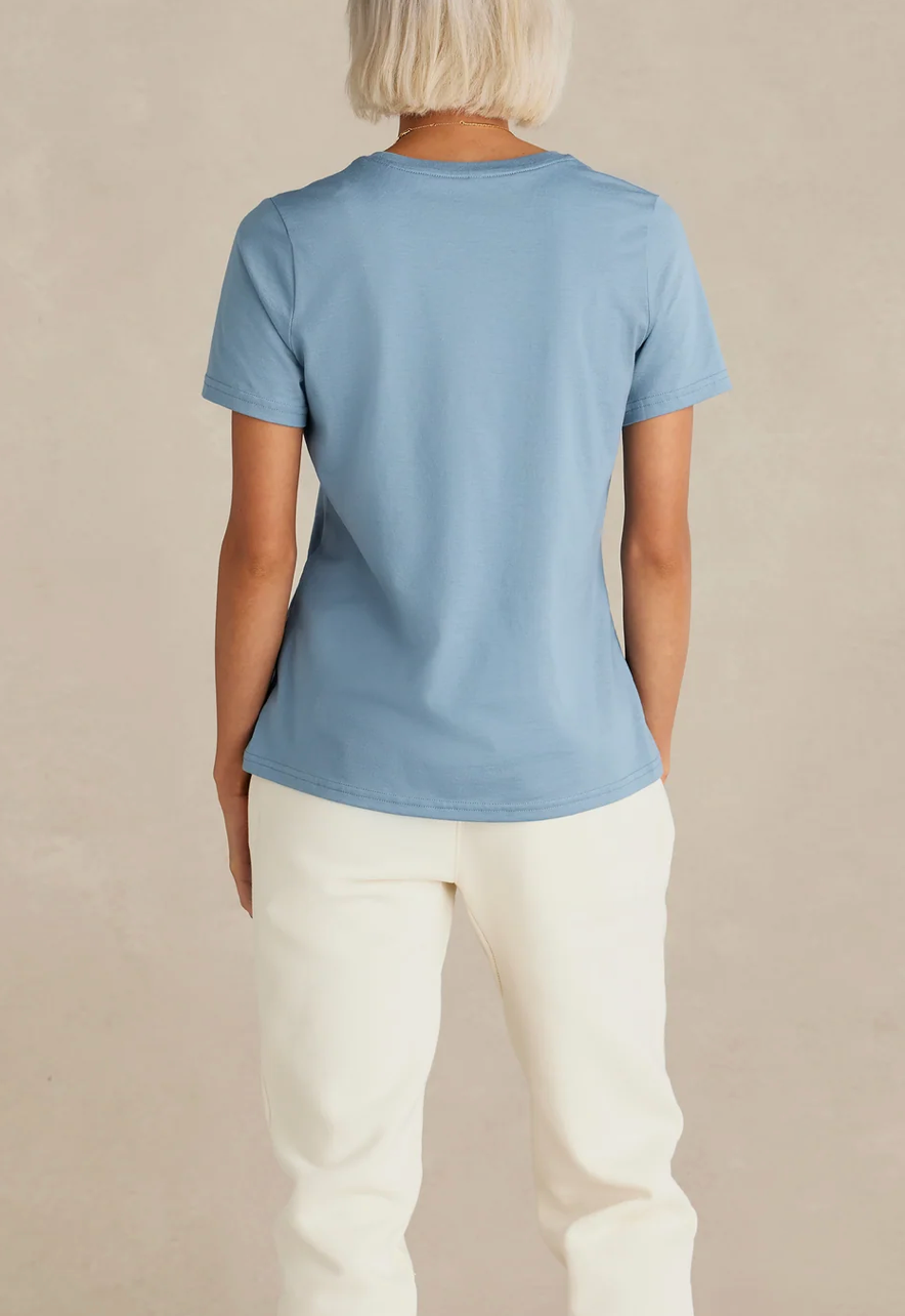 Dockside (Cloud Blue) Women's Heavyweight Organic Tee