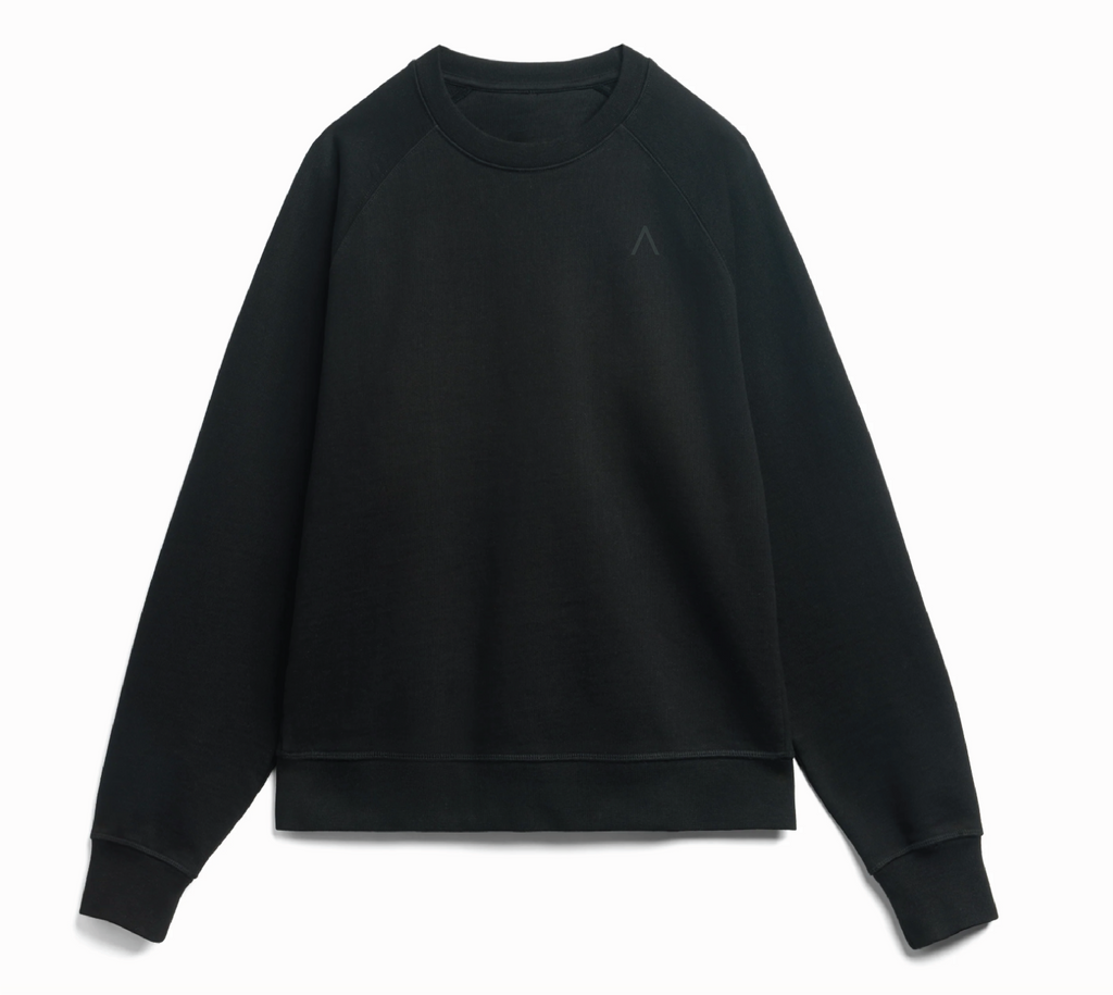 Wharf (Black) Ultra Heavyweight Organic French Terry Crew