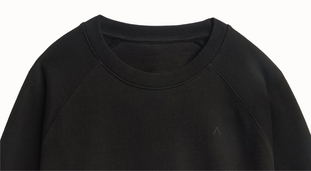 Wharf (Black) Ultra Heavyweight Organic French Terry Crew