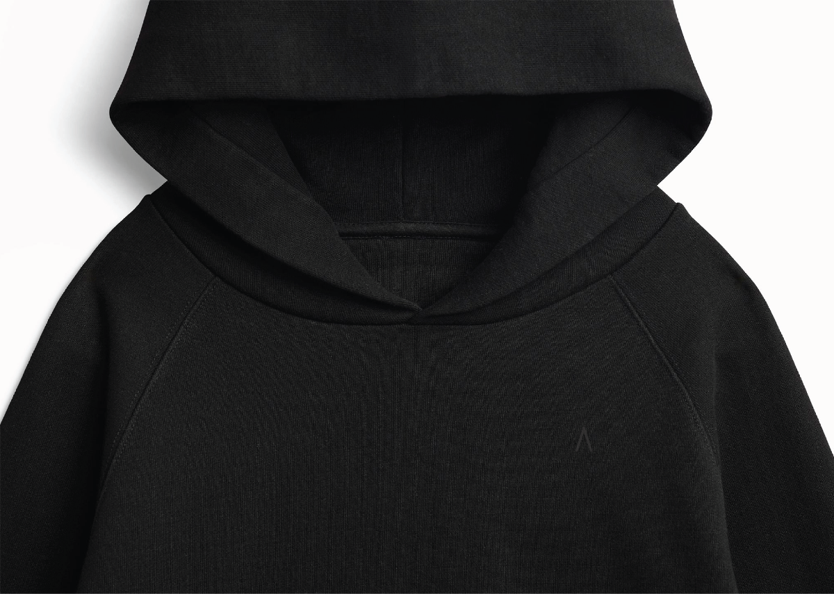Main Mast (Black) Heavyweight Organic French Terry Hood