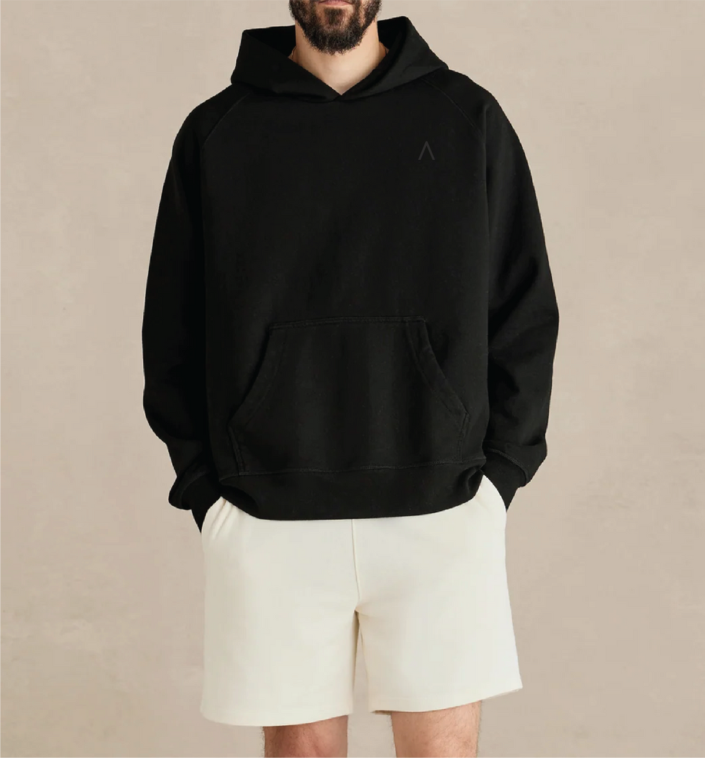 Main Mast (Black) Heavyweight Organic French Terry Hood