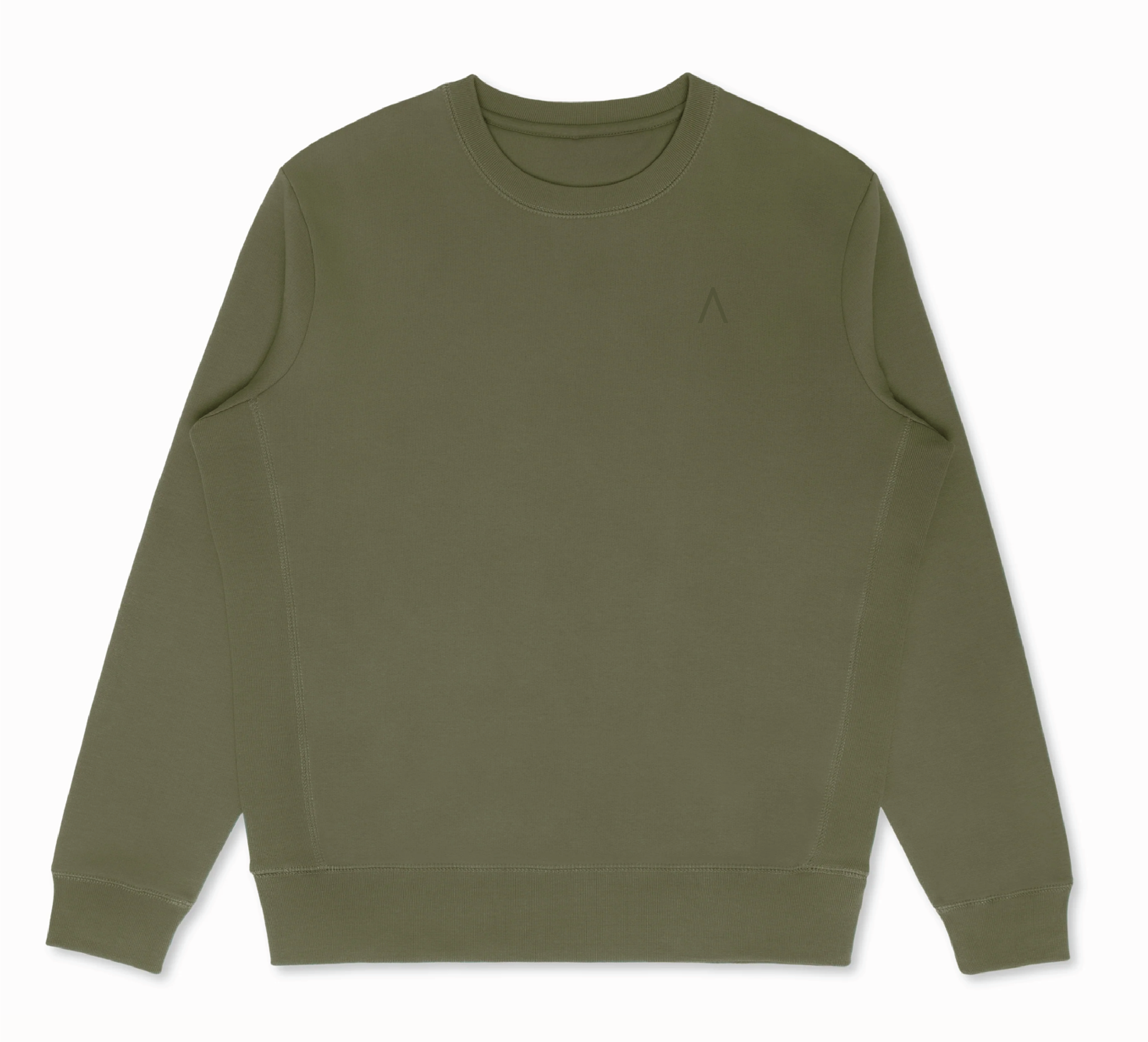 Wayfarer (Military Olive)  Heavyweight Organic Brushed Crew