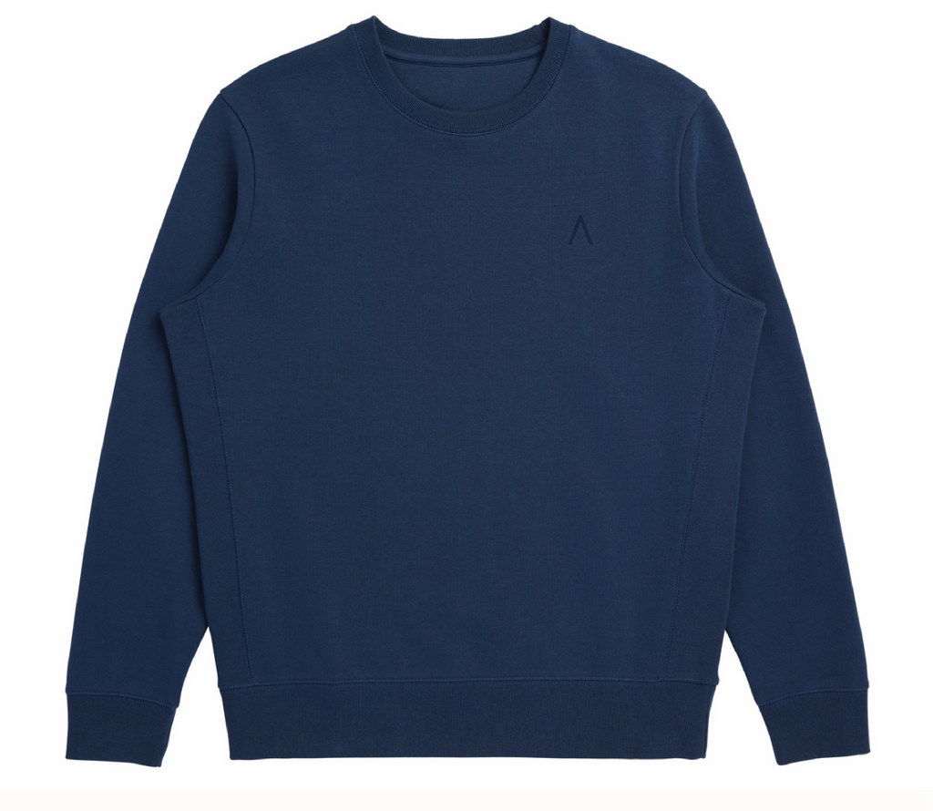 Wayfarer (Ocean Blue)  Heavyweight Organic Brushed Crew
