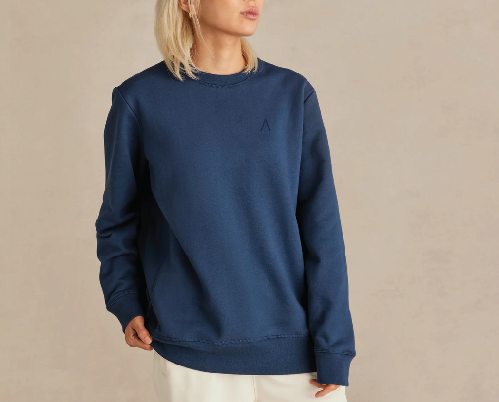 Wayfarer (Ocean Blue)  Heavyweight Organic Brushed Crew