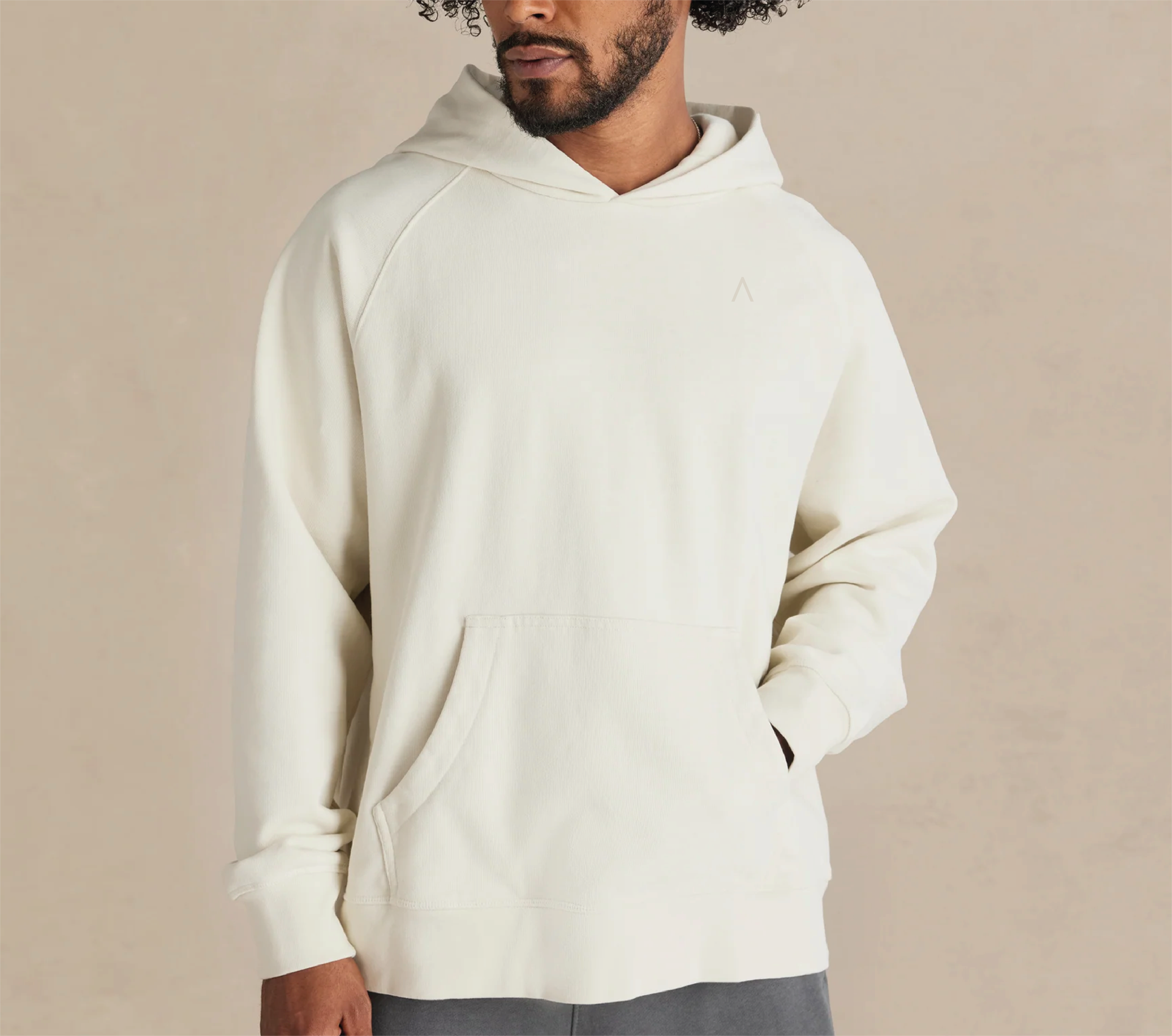 Main Mast (Parchment) Heavyweight Organic French Terry Hood