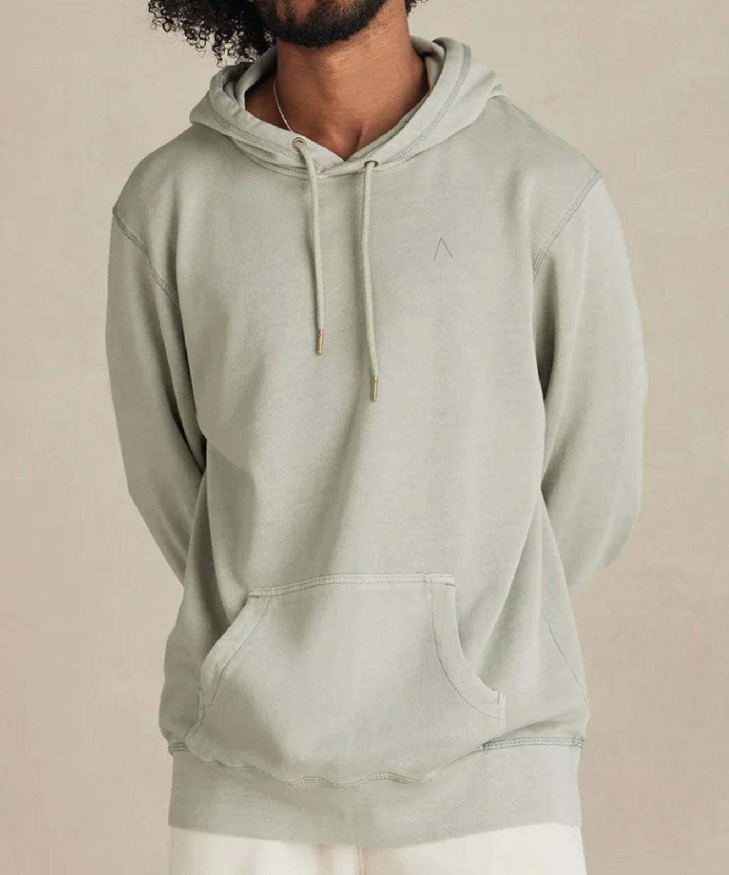 Downeaster (Sage) Midweight Organic French Terry Hood