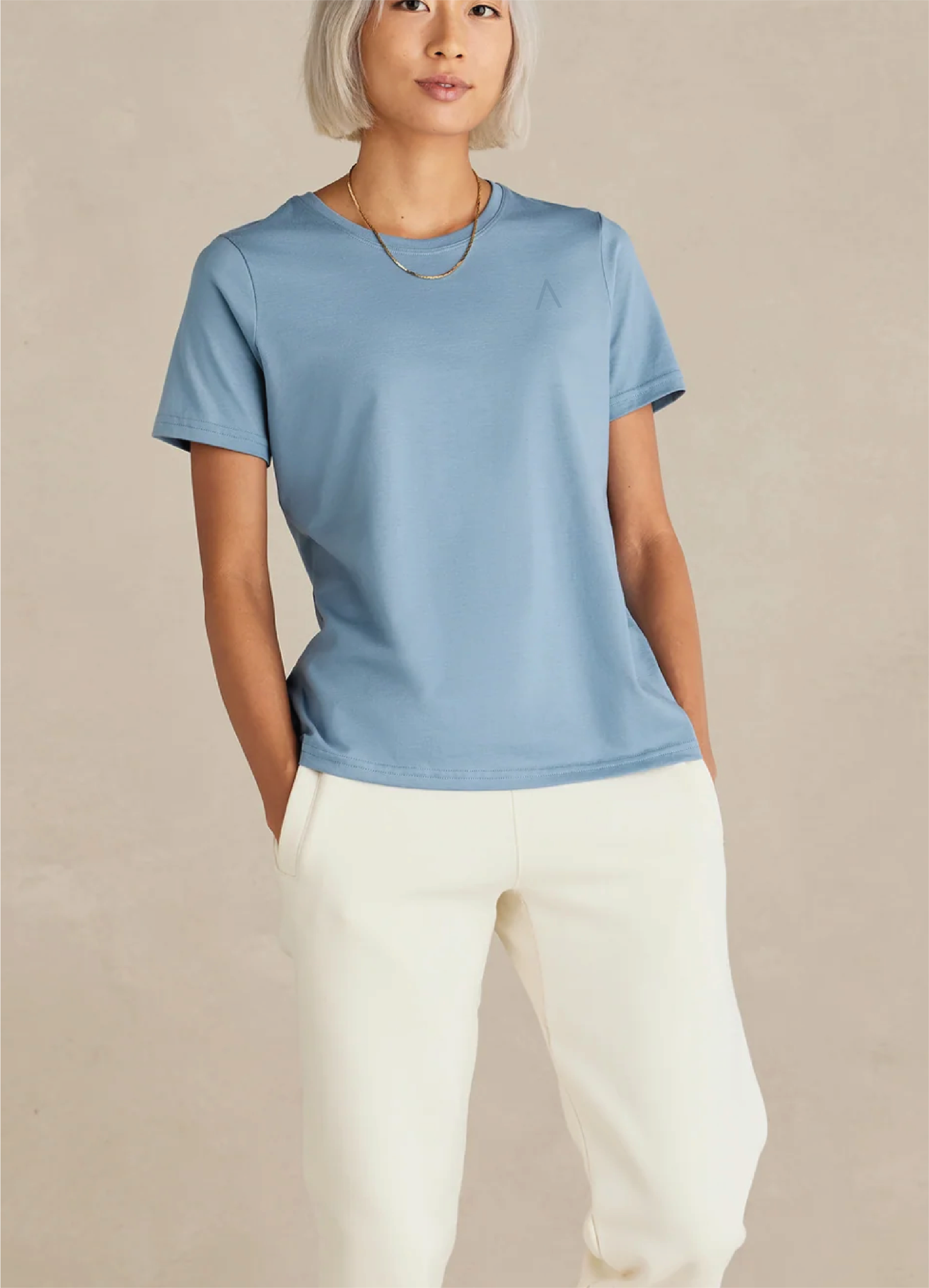Dockside (Cloud Blue) Women's Heavyweight Organic Tee